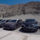 Two camouflaged testers and an Acura with curious looking tape on its hood, Badwater Basin. Photo credit: Stef Schrader